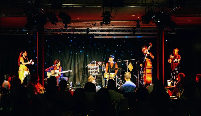 Band with flamenco dancers